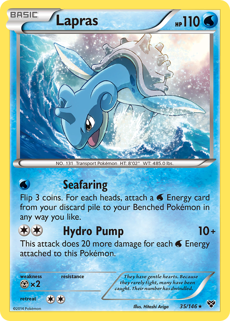 Lapras 35/146 English Pokémon card from XY (2014)