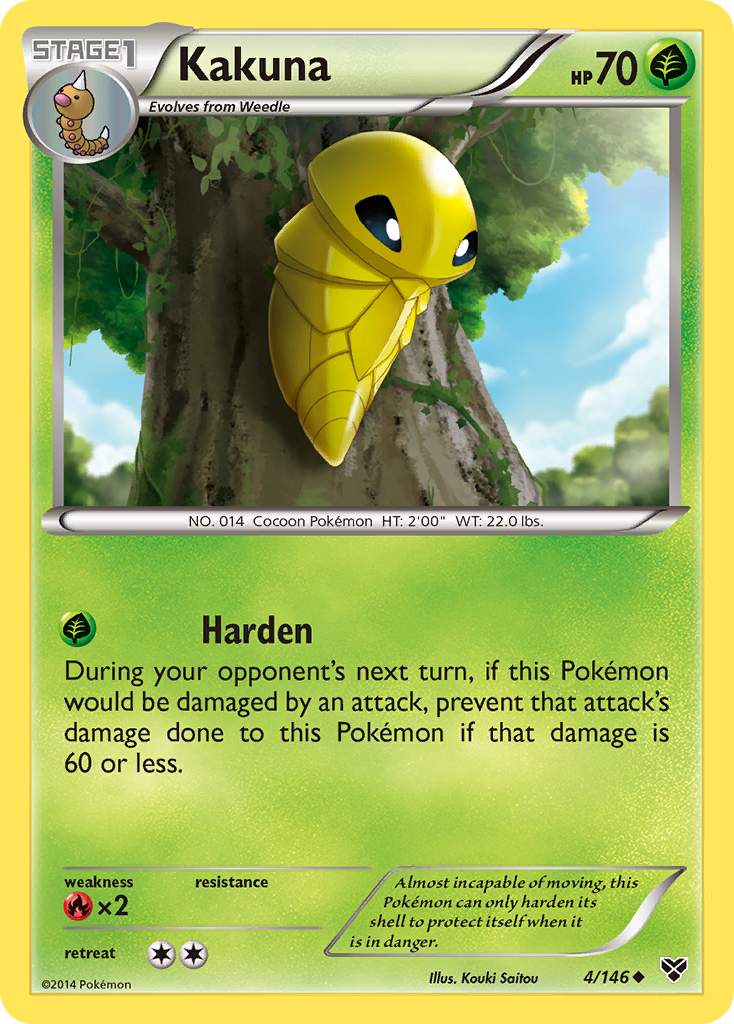 Kakuna 4/146 English Pokémon card from XY (2014)