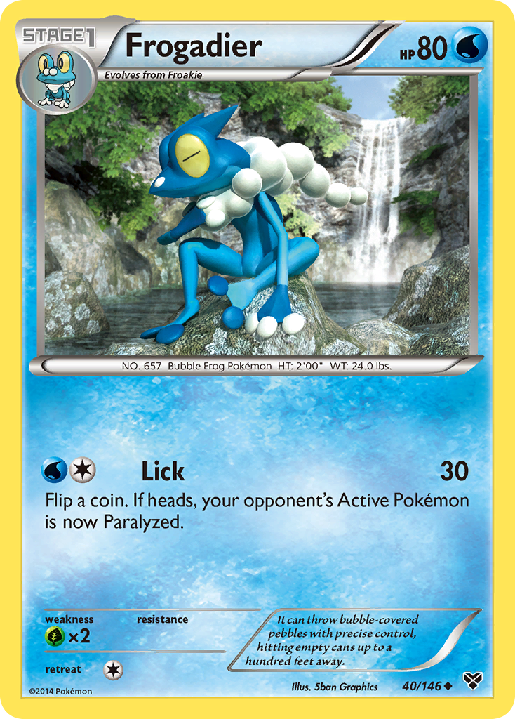 Frogadier 40/146 English Pokémon card from XY (2014)