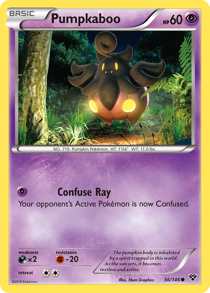 Pumpkaboo 56/146 English Pokémon card from XY (2014)