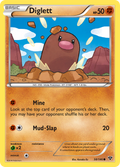 Diglett 58/146 English Pokémon card from XY (2014)