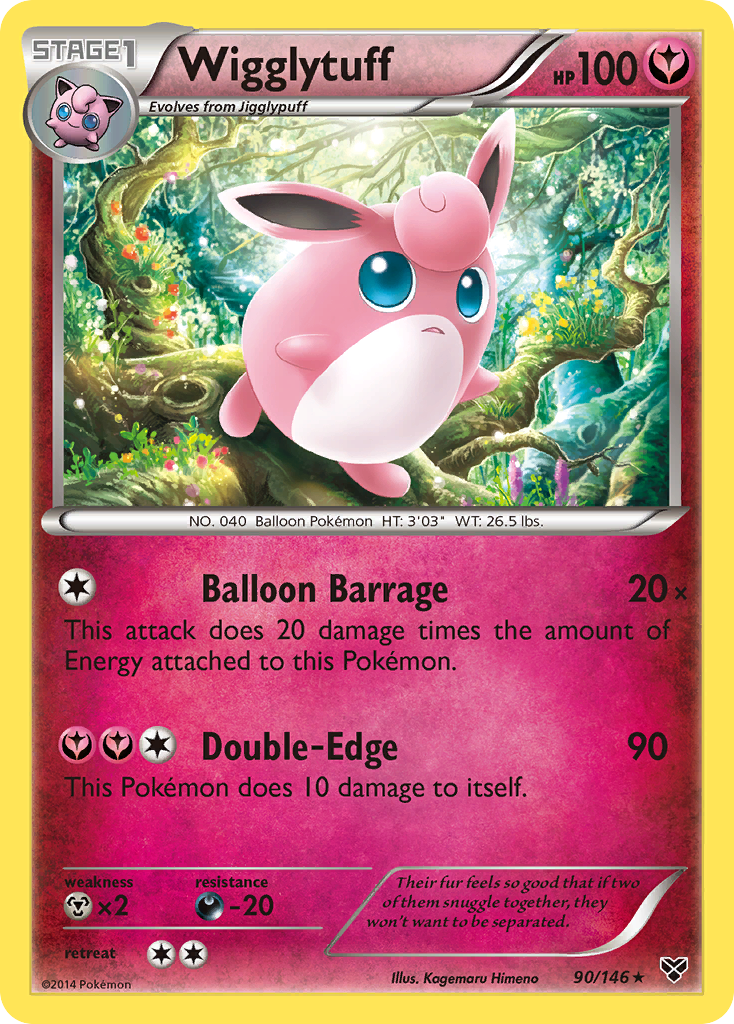 Wigglytuff 90/146 English Pokémon card from XY (2014)