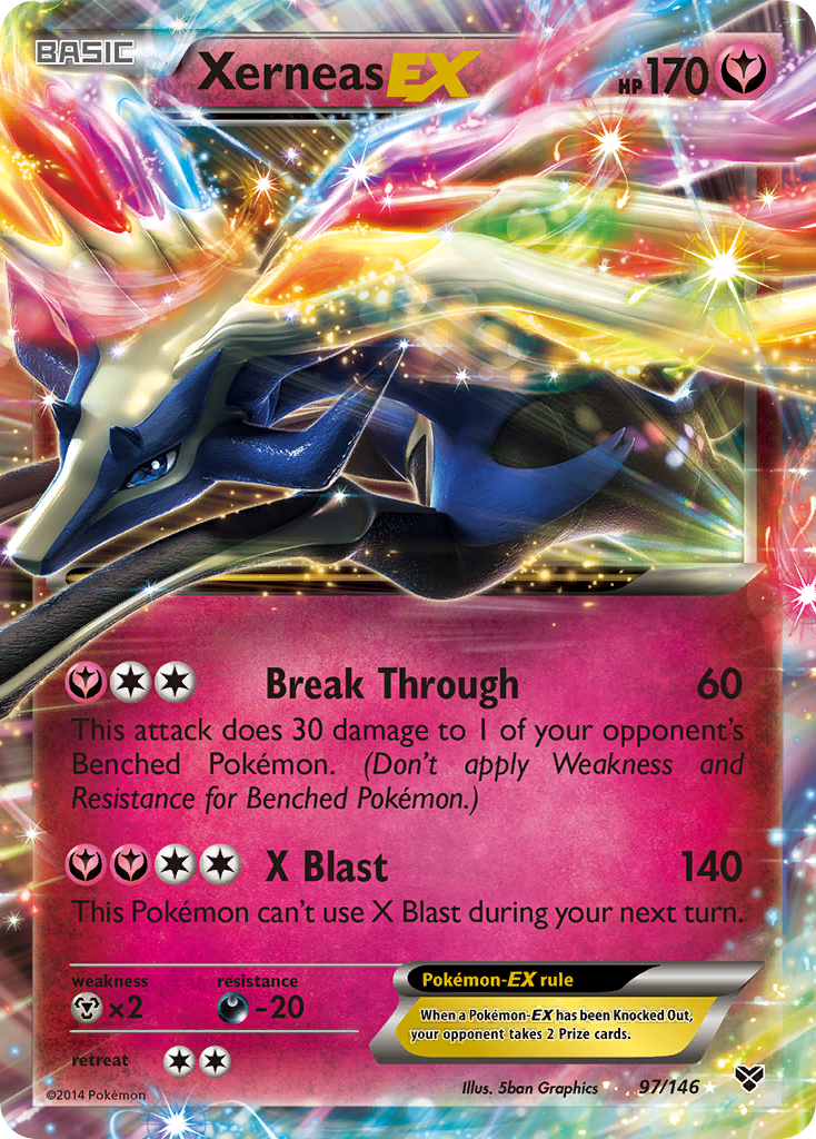 Xerneas-EX 97/146 English Pokémon card from XY (2014)