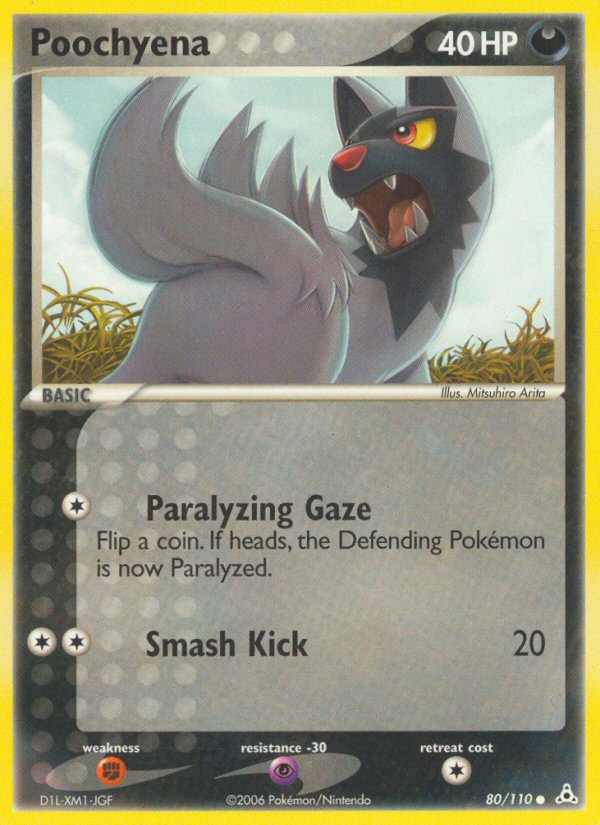 Poochyena 80/110 Pokémon EX Holon Phantoms (2006) English card — catalogue reference