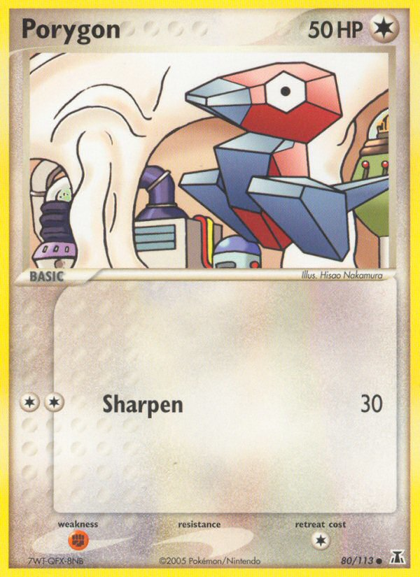Porygon 80/113 Pokémon EX Delta Species (2005) English card — catalogue reference