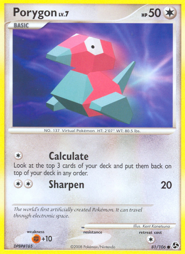 Porygon 81/106 Pokémon Great Encounters (2008) English card — catalogue reference