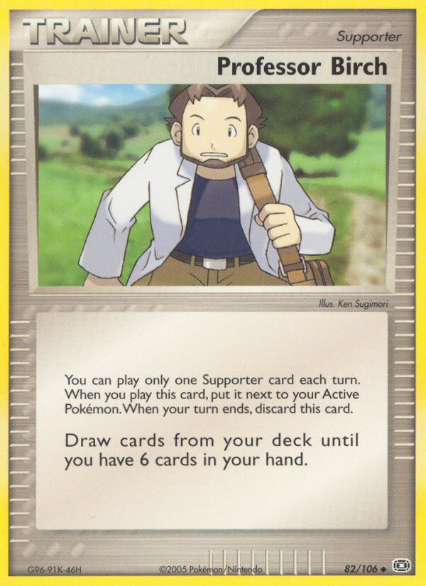 Professor Birch 82/106 Pokémon EX Emerald (2005) English card — catalogue reference