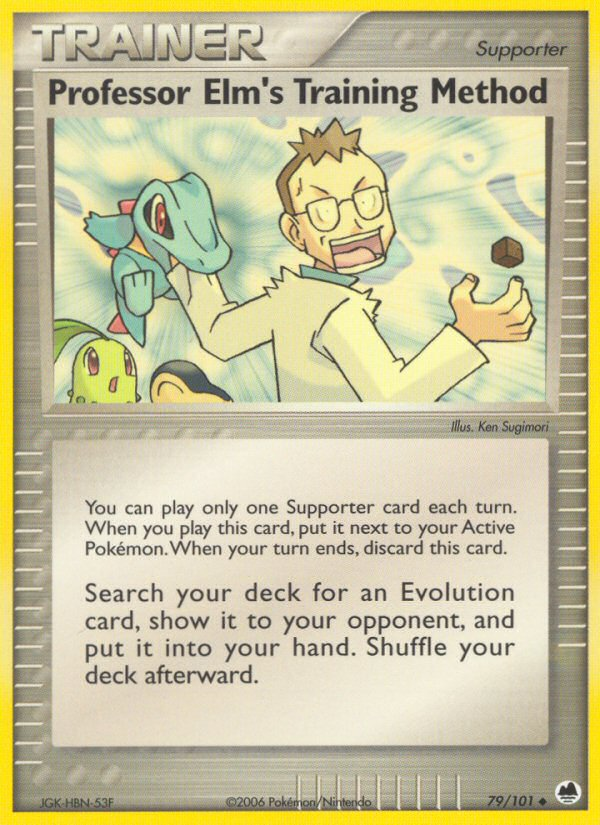 Professor Elm's Training Method 79/101 Pokémon EX Dragon Frontiers (2006) English card — catalogue reference