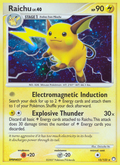 Raichu 15/123 Pokémon Mysterious Treasures (2007) English card — catalogue reference