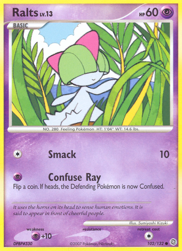 Ralts 102/132 Pokémon Secret Wonders (2007) English card — catalogue reference
