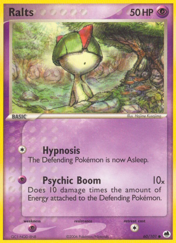 Ralts 60/101 Pokémon EX Dragon Frontiers (2006) English card — catalogue reference