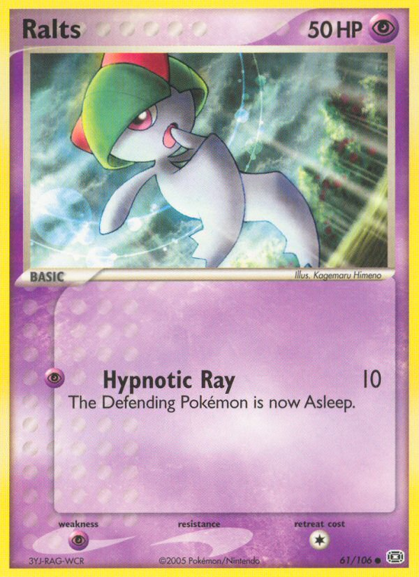 Ralts 61/106 Pokémon EX Emerald (2005) English card — catalogue reference