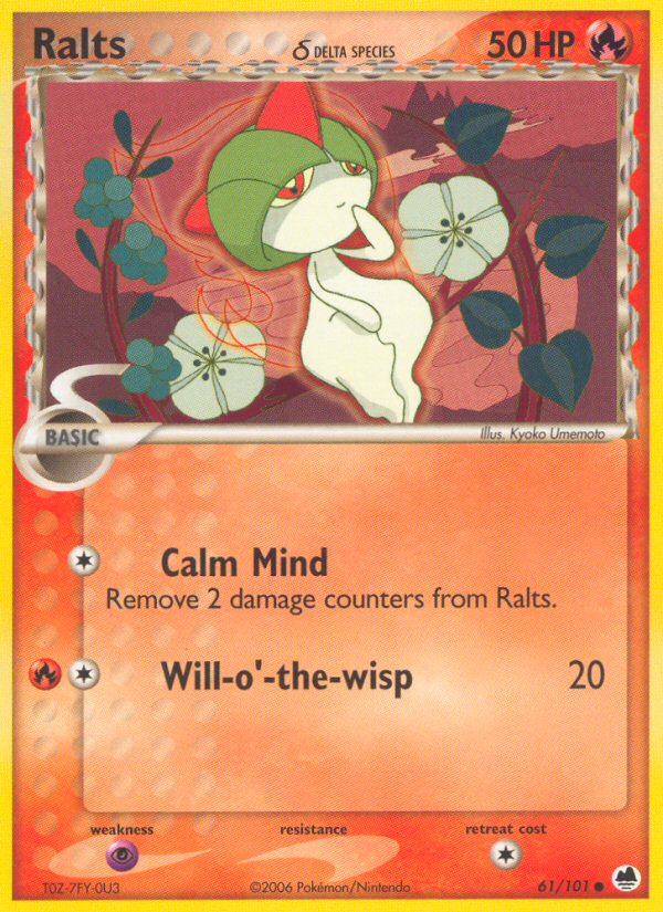 Ralts δ 61/101 Pokémon EX Dragon Frontiers (2006) English card — catalogue reference