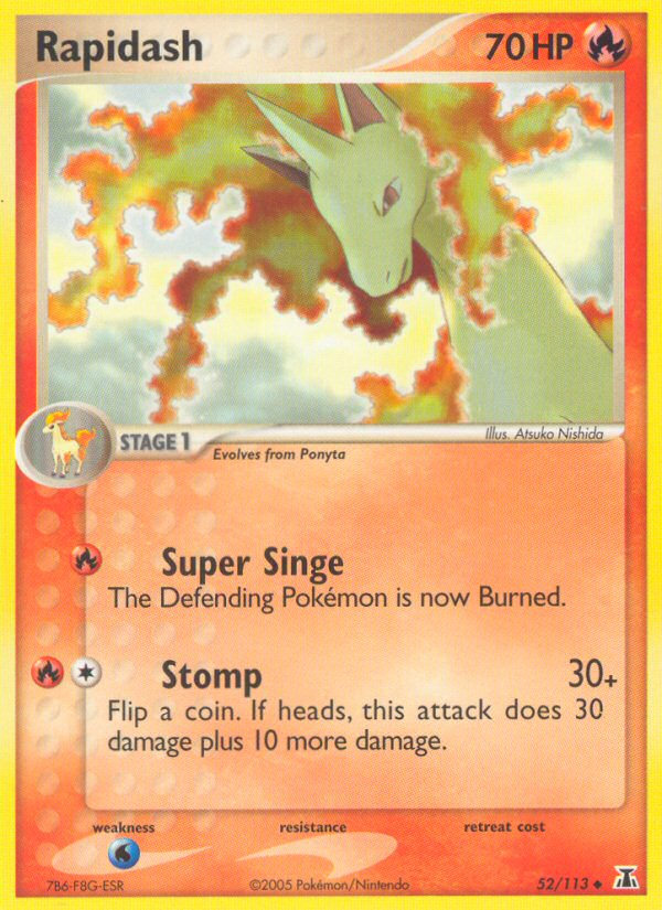 Rapidash 52/113 Pokémon EX Delta Species (2005) English card — catalogue reference
