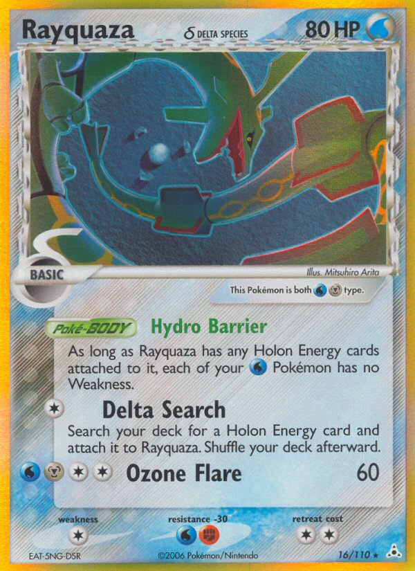 Rayquaza δ 16/110 Pokémon EX Holon Phantoms (2006) English card — catalogue reference