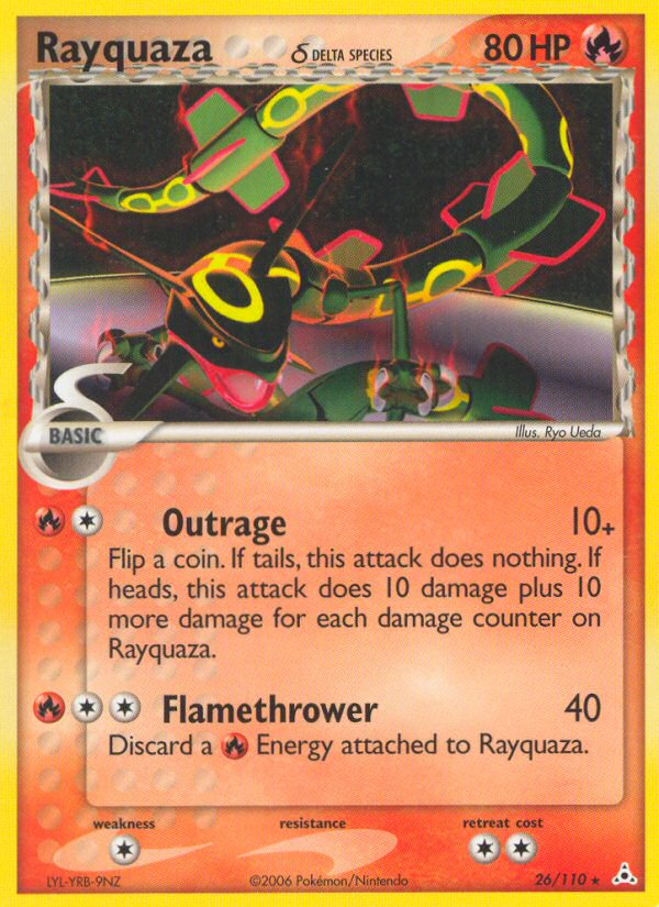Rayquaza δ 26/110 Pokémon EX Holon Phantoms (2006) English card — catalogue reference