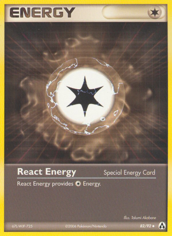React Energy 82/92 Pokémon EX Legend Maker (2006) English card — catalogue reference