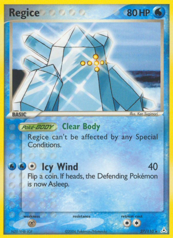 Regice 27/110 Pokémon EX Holon Phantoms (2006) English card — catalogue reference