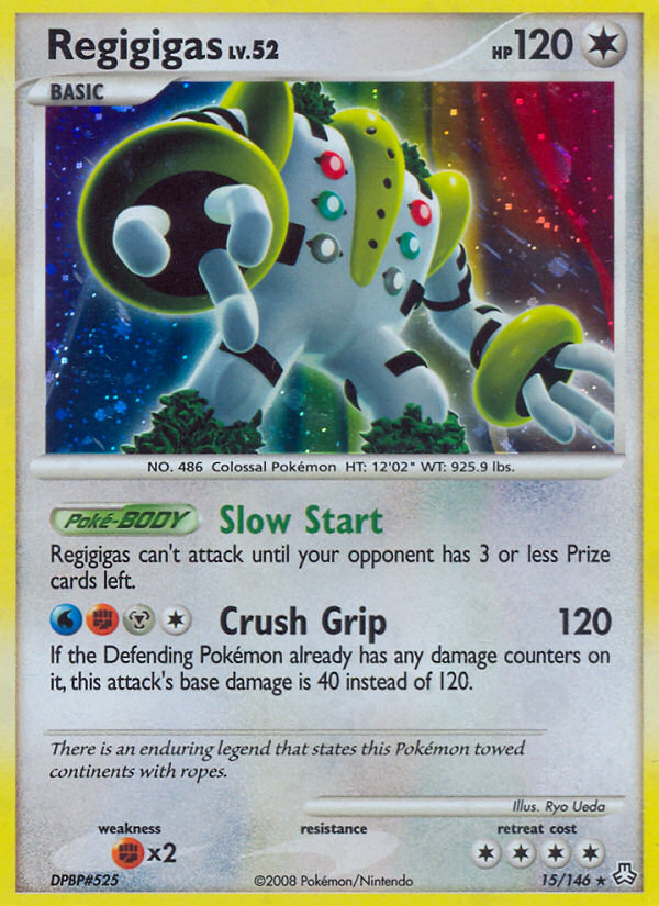 Regigigas 15/146 Pokémon Legends Awakened (2008) English card — catalogue reference
