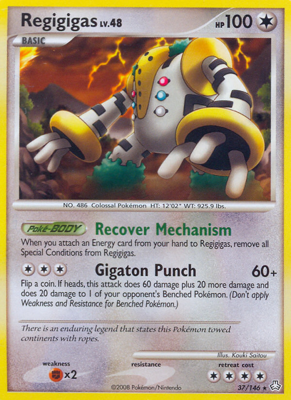 Regigigas 37/146 Pokémon Legends Awakened (2008) English card — catalogue reference