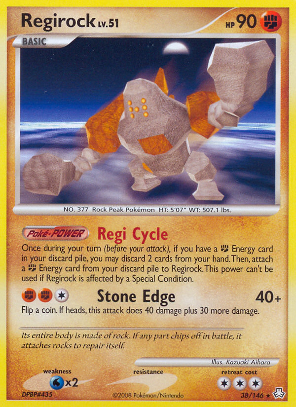 Regirock 38/146 Pokémon Legends Awakened (2008) English card — catalogue reference