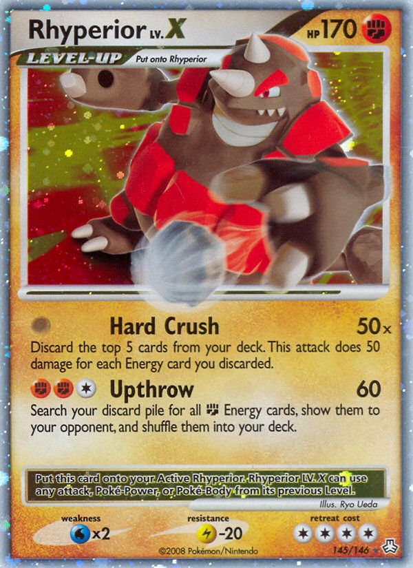 Rhyperior LV.X 145/146 Pokémon Legends Awakened (2008) English card — catalogue reference