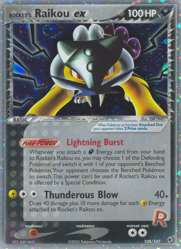 Rocket's Raikou ex 108/107 Pokémon EX Deoxys (2005) English card — catalogue reference