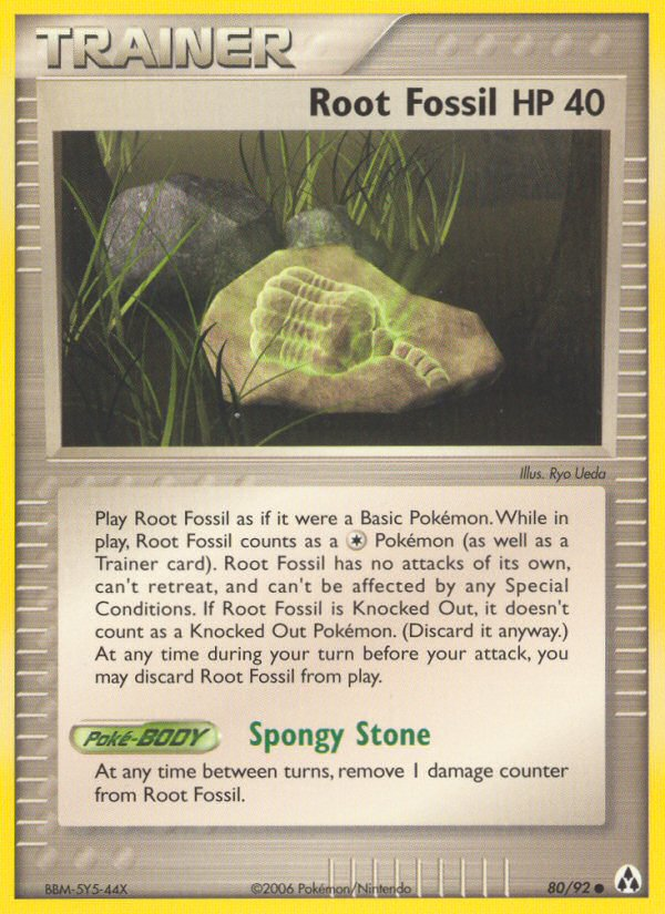 Root Fossil 80/92 Pokémon EX Legend Maker (2006) English card — catalogue reference