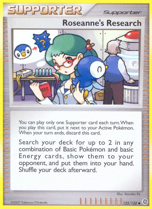 Roseanne's Research 125/132 Pokémon Secret Wonders (2007) English card — catalogue reference