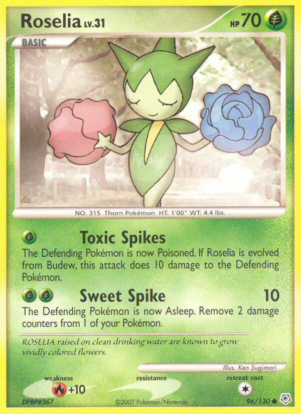 Roselia 96/130 Pokémon Diamond & Pearl (2007) English card — catalogue reference