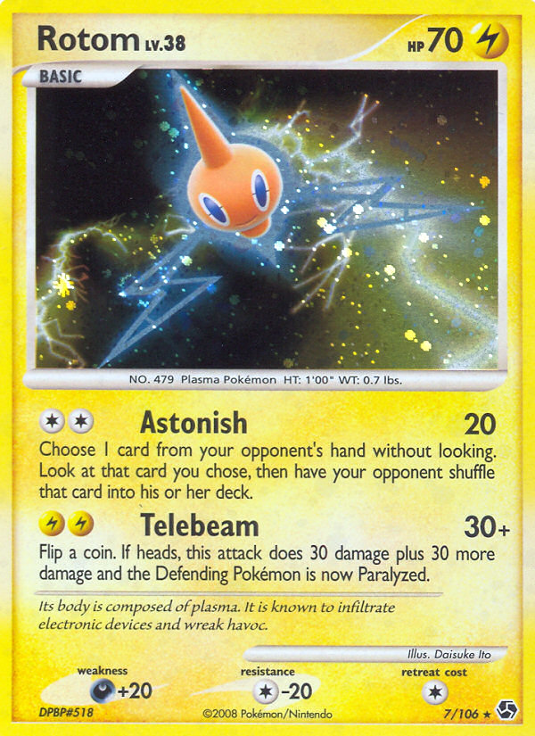 Rotom 7/106 Pokémon Great Encounters (2008) English card — catalogue reference