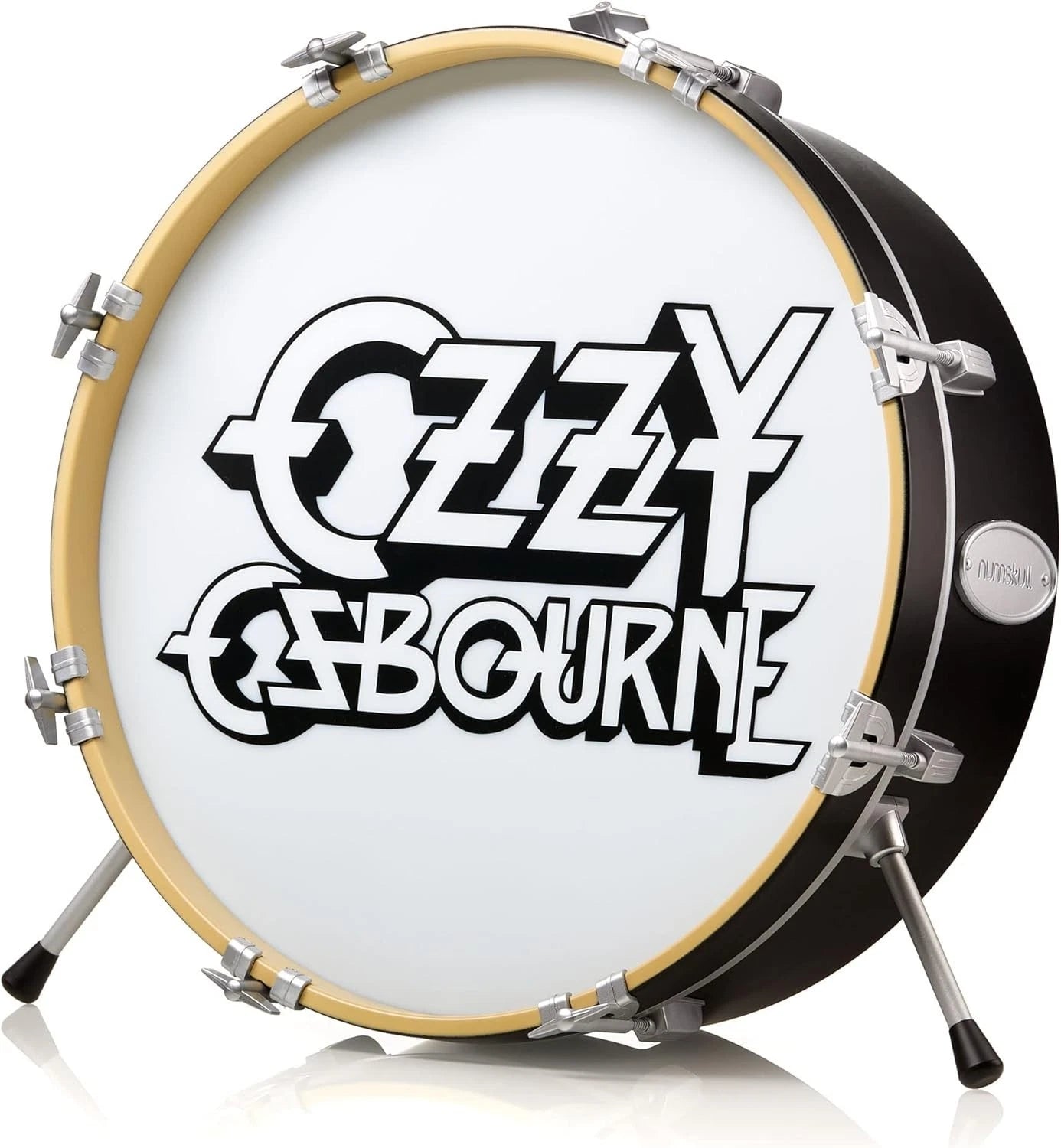 Drum with Ozzy Osbourne logo on a white background