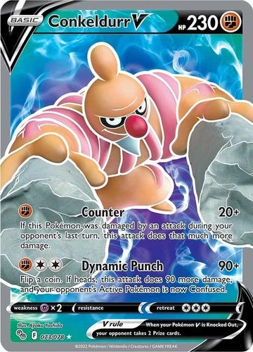 Pokemon Conkeldurr V Pokemon GO 073/078 Trading Card