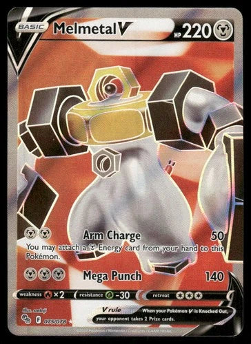 Pokemon Melmetal V Pokemon GO 075/078 Trading Card