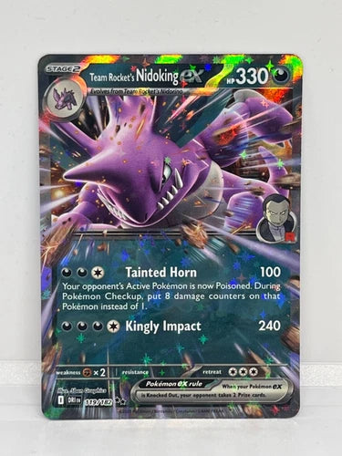 Pokemon Team Rocket's Nidoking ex Destined Rivals 119/182 Double Rare