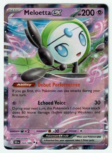 Pokemon Meloetta ex Black Bolt 044/086 Double Rare