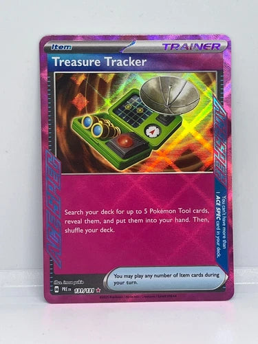 Pokemon Treasure Tracker Prismatic Evolutions 131/131 ACE SPEC Rare