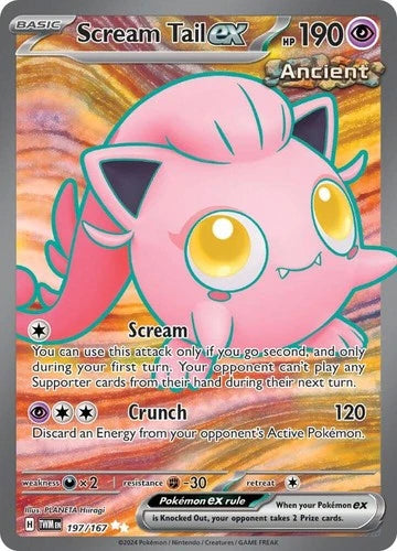 Pokemon Scream Tail EX Twilight Masquerade 197/167 Trading Card