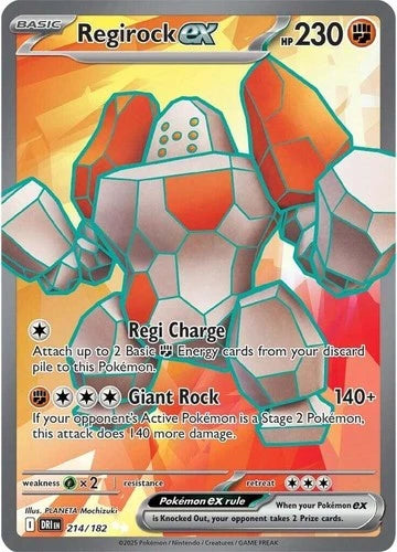 Pokemon Regirock EX Destined Rivals 214/182 Trading Card