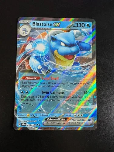 Pokemon Blastoise EX Stellar Crown 030/142 Trading Card