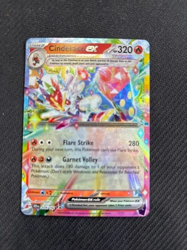 Pokemon Cinderace EX Stellar Crown 028/142 Trading Card