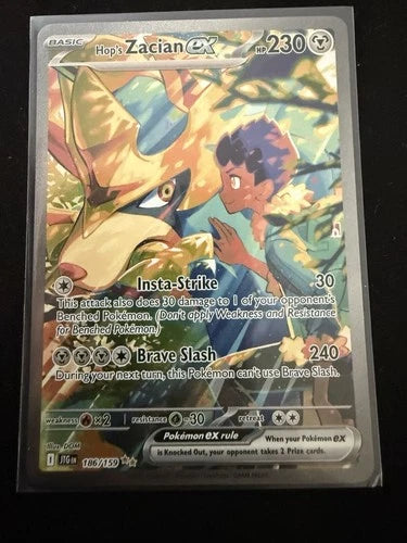 Pokemon Hop's Zacian EX Journey Together 186/159 Trading Card