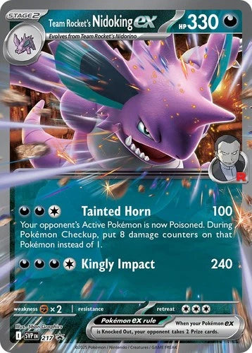 Pokemon Team Rocket's Nidoking EX SVP 217 Promo Trading Card