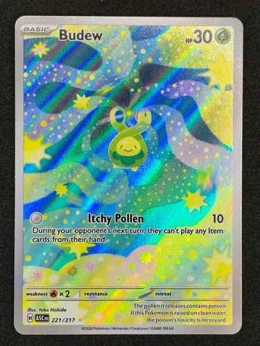 Pokemon Budew Ascended Heroes 221/217 Trading Card