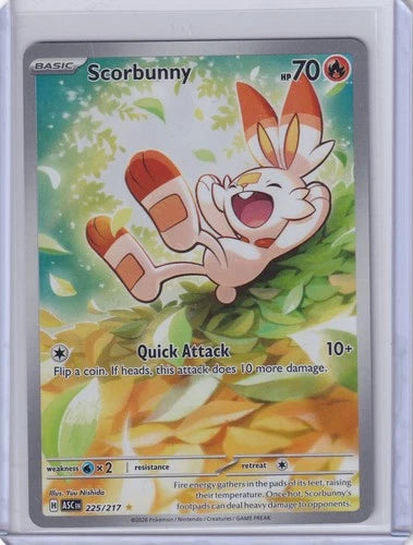 Pokemon Scorbunny Ascended Heroes 225/217 Trading Card