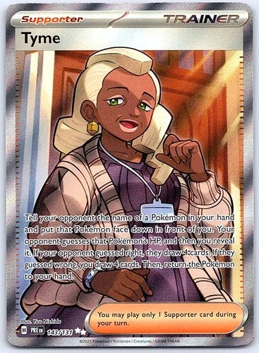 Pokemon Tyme Prismatic Evolutions 143/131 Trading Card