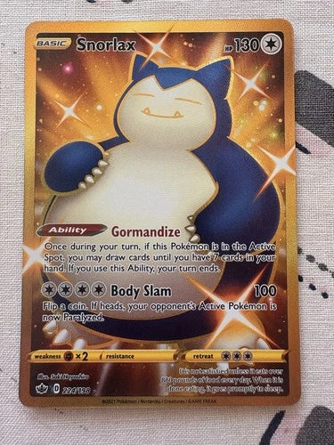 Pokemon Snorlax Chilling Reign 224/198 Trading Card