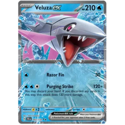 Pokemon Veluza ex Journey Together 043/159 Trading Card