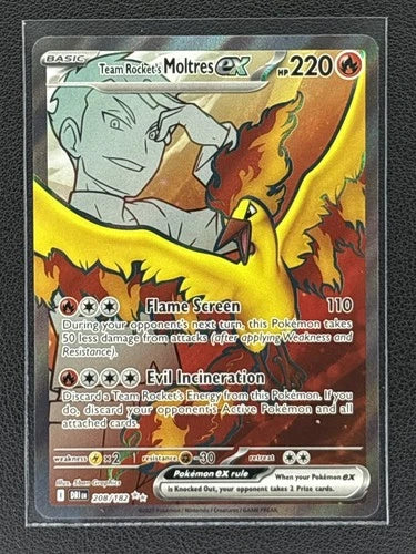 Pokemon Team Rocket's Moltres EX Destined Rivals 229/182 Trading Card