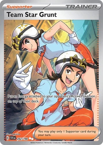 Pokemon Team Star Grunt Scarlet & Violet 242/198 Trading Card